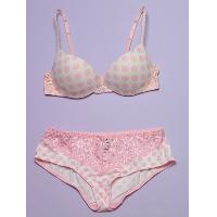 Knit moulded padded bra and brief